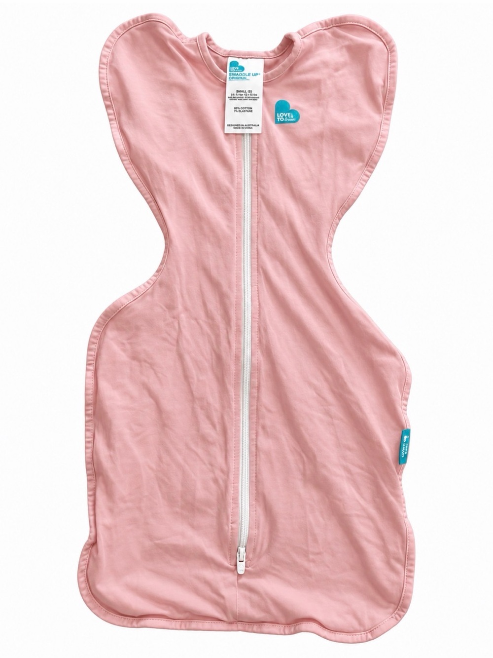 Love to dream Pink Swaddle Sleep Sack with Front Zipper